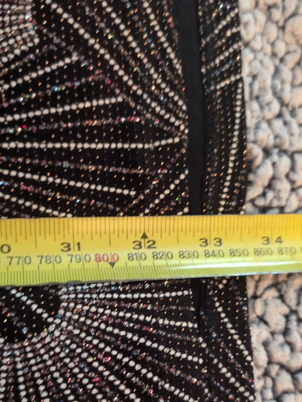 Colori | Black & Silver Sparkle Bejewelled Long-Sleeve Sheath Dress - Picture 8 of 11